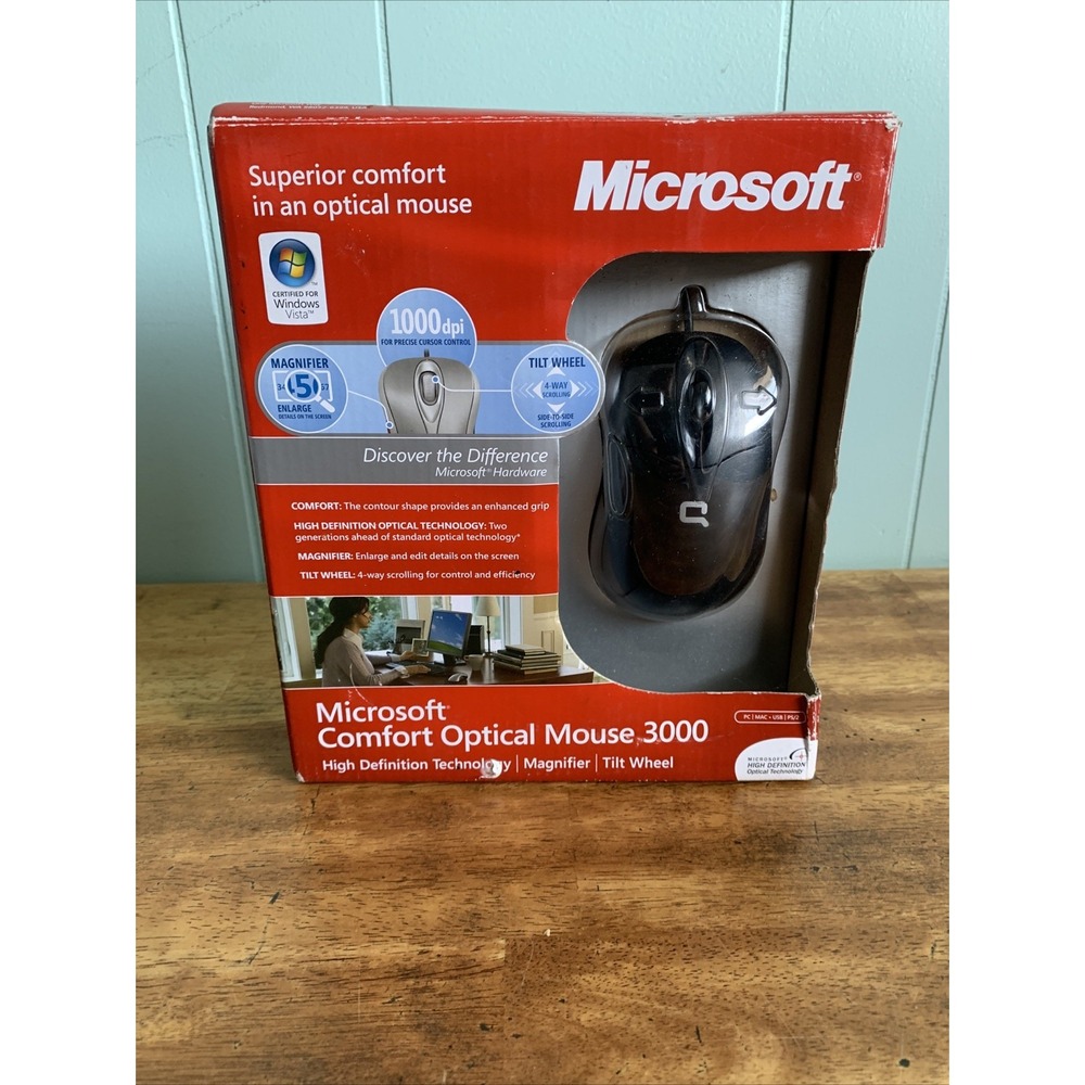 Microsoft Comfort Optical Mouse 3000 Wired Mouse - D1T-00002